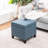 17.5" Square Upholstered Storage Ottoman-1010101634