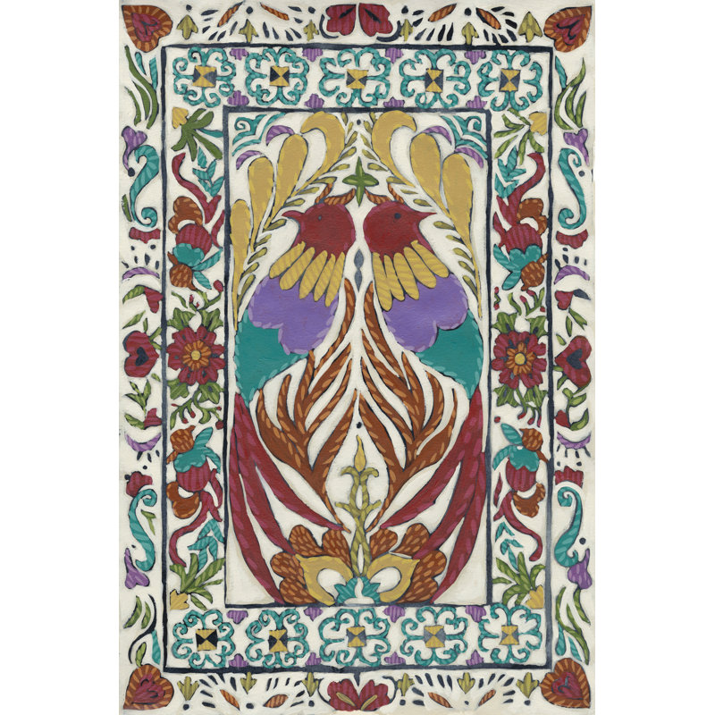 Batik Embroidery IV by Chariklia Zarris - Wrapped Canvas Painting, 76cm H x 51cm W