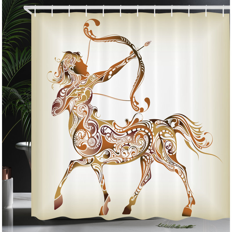 Dakota Fields Sagittarius Shower Curtain Centaur Pattern