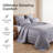 3 Pieces Quilt Set, Silk Satin Geometric Pattern Quilted Coverlet Set (1 Quilt, 2 Pillow Shams) - NTBAY-1582967261-1582967250