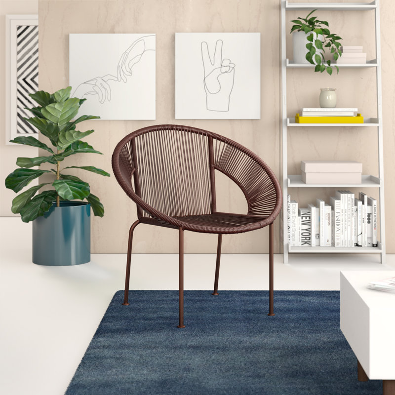 Bernardez Wicker Armchair, Brown