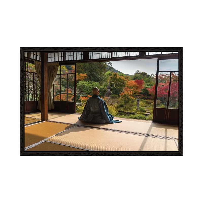Meditation by Marc Pelissier - Print on Canvas, 66.04 cm H x 45.72 cm W, Black Framed