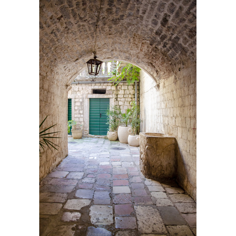 Enchanting Passageway - Kotor, Montenegro by Laura DeNardo - Photograph, 76cm H x 51cm W, Black Floater Framed