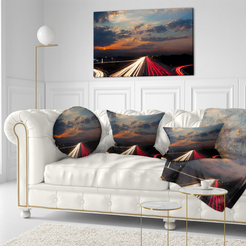 Long Exposure Circulation - Coussin imprimé abstrait