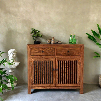 Armoire console en bois d'orme massif