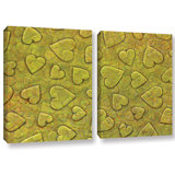 Lenny " Large Heart Mixed Pattern " 2 - Pieces