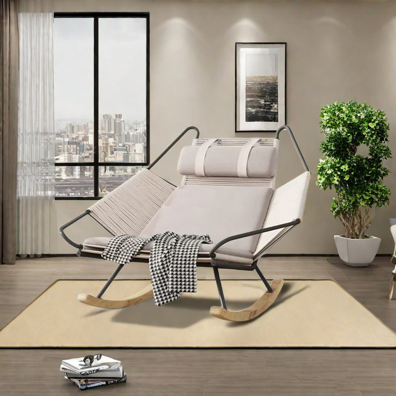 Chaise berçante ergonomique, Gris clair