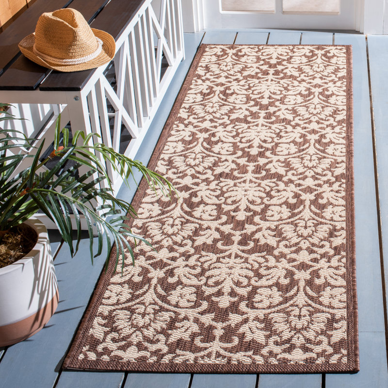 Pharrell Performance Damask Indoor/Outdoor Area Rug, Runner 2'3" x 12'