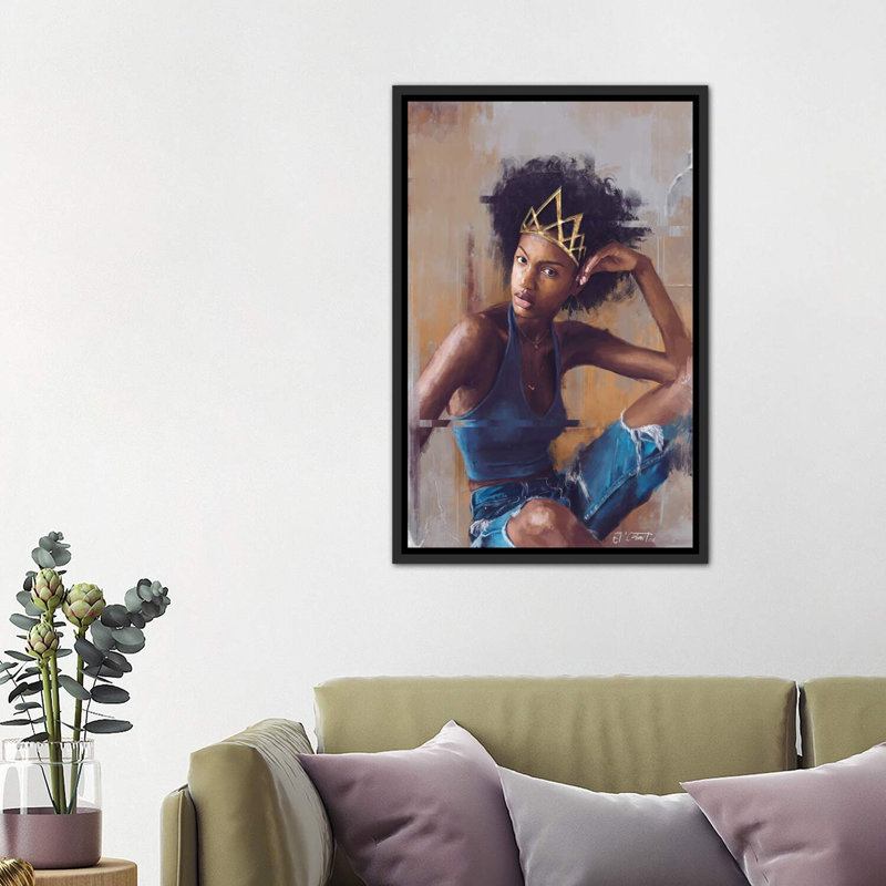 « Grand » par El’cesart-imprimé, H 40 po x l 60 po x P 1,5 po, Cadre noir vieilli