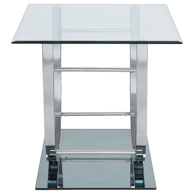 Table de bout moderne élégante et chic, Chrome