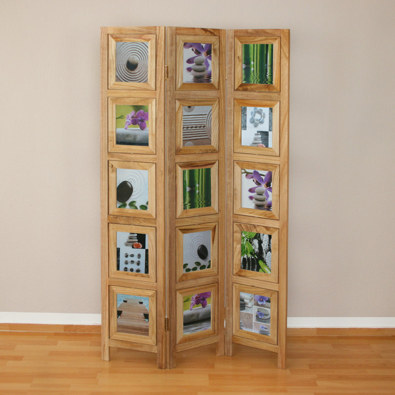 Rainey 3 Panel Room Divider, Natural colour