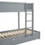 Lit simple superposé simple avec lit gigogne simple, rangement et bureau, gris-501924142