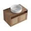 Meuble-lavabo 30 po avec lavabo d'art en céramique blanche
