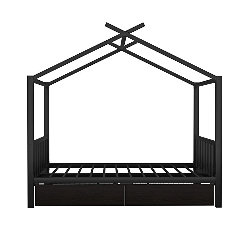 Lit plateforme double 70,25 po Aleksia, Noir