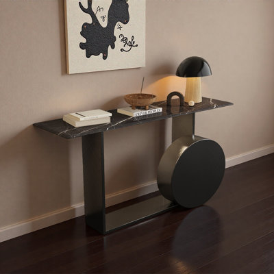 Modern Faux Marble Console Table