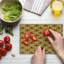 Multicolore, planche à découper en verre trempé Ambesonne