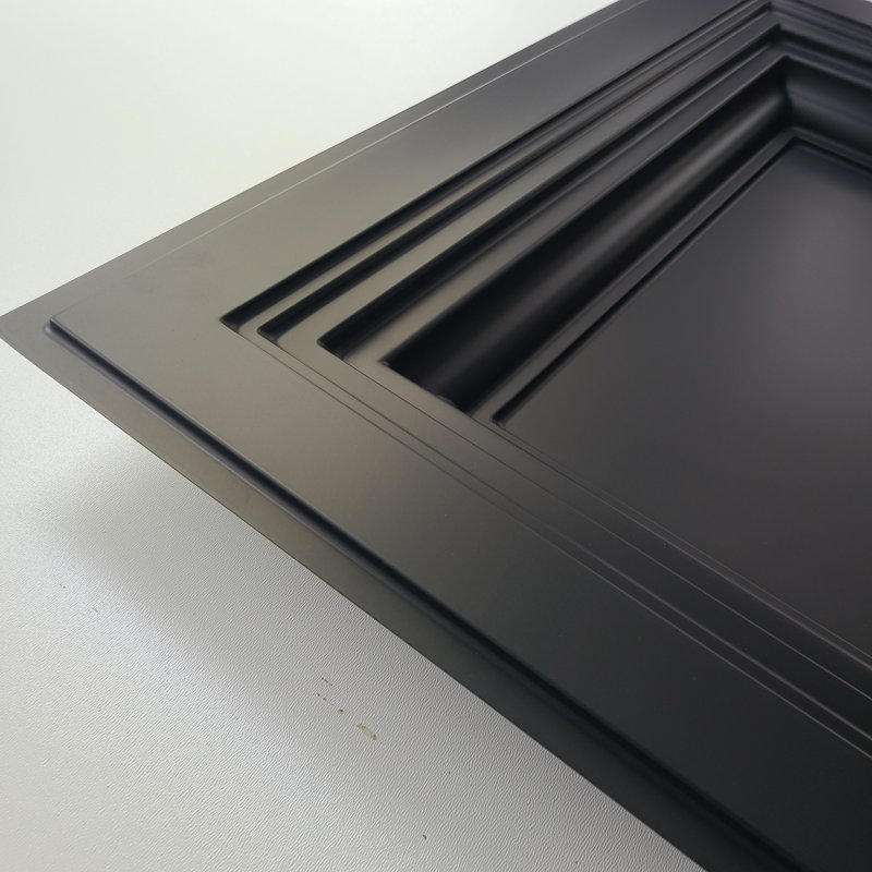 24'' L x 24'' W Coffered PVC Drop-In Ceiling Tile, Black