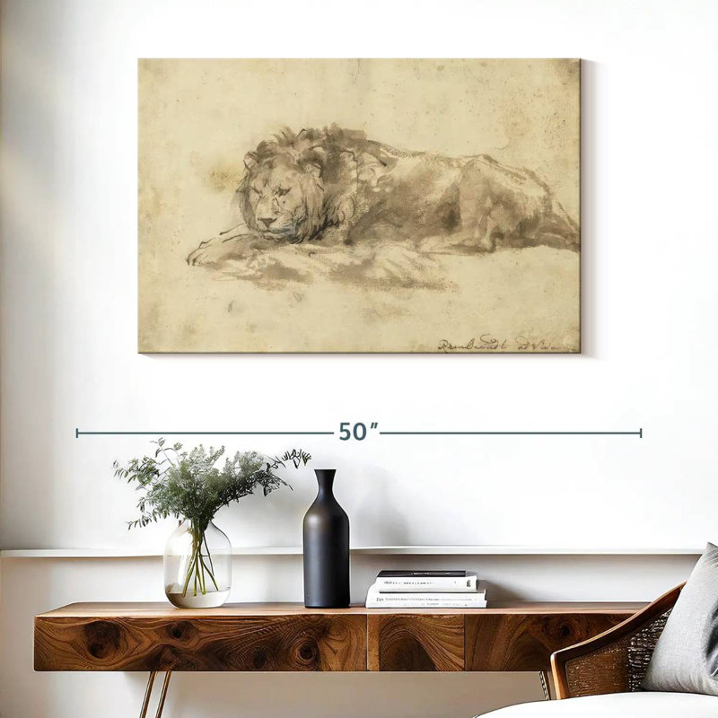 Brampt Reclining Lion, 26" H x 39" W