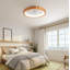 Ventilateur de plafond encastré Modern Lighthouse de 20 po avec lumière, DEL à intensité variable et moteur à courant continu réversible à 6 vitesses, bois naturel