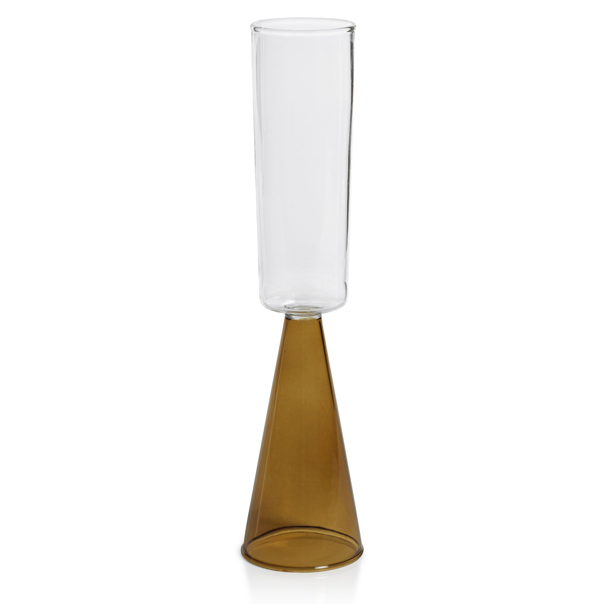 Monticello Champagne Flutes, Set of 4, Amber