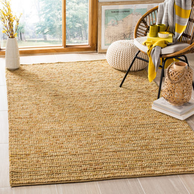 Ferrera Abstract Handmade Flatweave Gold Area Rug