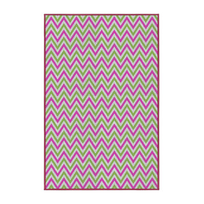 Tapis rose / vert Power Loom