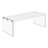 Hulo Coffee Table, Clear Glass Side Panels, 44 Inch Gray Wood Top-115116307