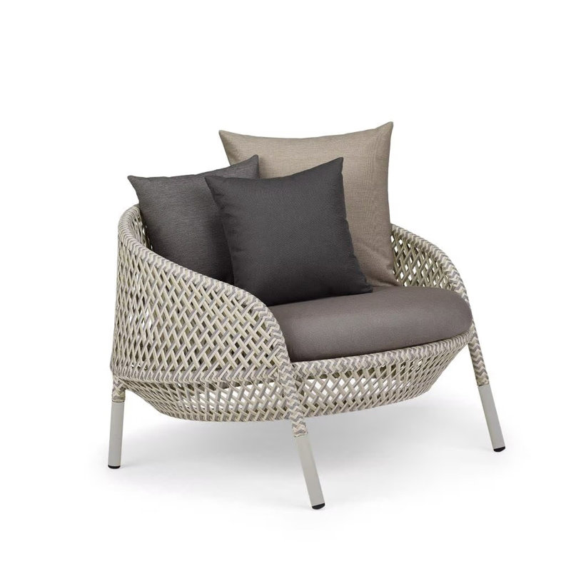 Ahnda Outdoor Lounge Chair, Elemental, Natura Ash