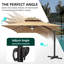 154'' X 116'' Rectangular Outdoor Solar Led Cantilever Patio Umbrella, Counter Weights Included-795541431