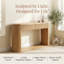 Console élégante avec design cannelé, glissières en métal et tablette de rangement ouverte-467654249