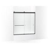 Levity 56.625" - 59.625" W 62.25" H Frameless Tub Door