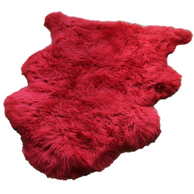 Solid Colour Sheepskin 65cm X 100cm Area Rug