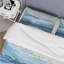 Ensemble de housse de couette bleu et blanc Modern Waves Of The Coast I - Coastal Minimalisme-101240963