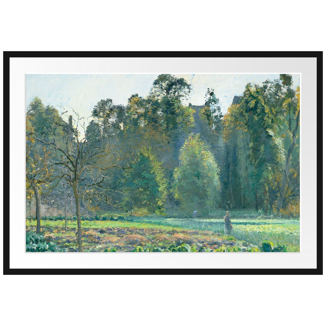 Gerahmter Kunstdruck Le Champ De Chou Pontoise von Camille Pissarro