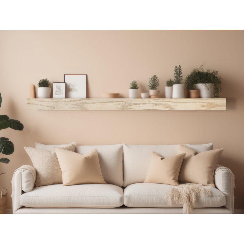 Emerald Lee Oak Floating Shelf, 5" H x 51" W x 6" D