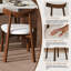 Ensemble de salle à manger extensible pour îlot de cuisine avec 4 chaises, plateau en faux marbre, prise de courant, armoire et tiroirs
