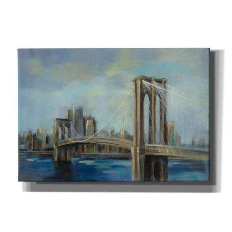 «Brooklyn Bridge» par Silvia Vassileva, art mural sur toile, 60 po x 40 po, H 18 po x l 26 po x P 0,75 po