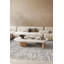 Guban Machine Woven Cotton Beige Black Rug