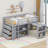 Twin Size Loft Bed With Drawer, Shelf Cabinet And Pulling -Out Desk-110317178