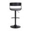 Tabouret de bar réglable en bois noir