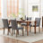 Upholstered Dining Chair, Modern Parsons Kitchen Chair, High Back Side Chair with Solid Wood Legs-1560901290