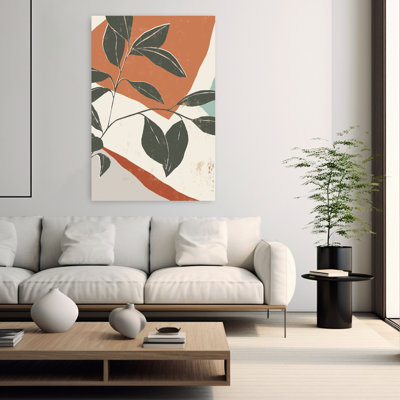 «Cutout Leaves I», art de paysage naturel minimaliste moderne