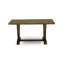 Ensemble de table de salle à manger 7 pièces avec un grand plateau de table Jacobean patiné et 6 chaises Parson beige brun avec têtes de clou et finition jacobine capitonnée et patinée-48917447-48917446-48917441