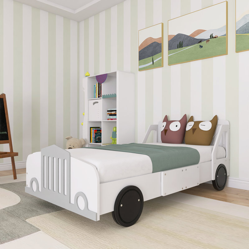 Lit pour enfants Aakilah, Lit simple, Blanc