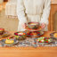 Service de table 18 pièces artistique Bohemian pour 6,6 impressions uniques sur deux côtés, ensemble complet de table en céramique Mix and Match
