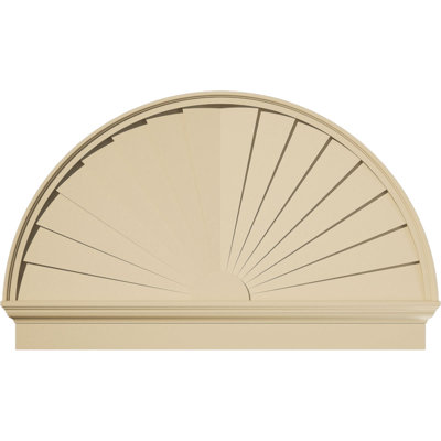 Half Round Signature Urethane Pediment, Primed Tan