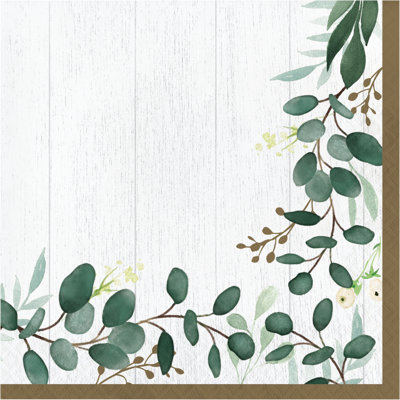 Serviettes en papier de base jetables eucalyptus