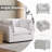 44.49" Wide Upholstered Plush Accent Chair With Square Arms For Living Room Bedroom-117277166