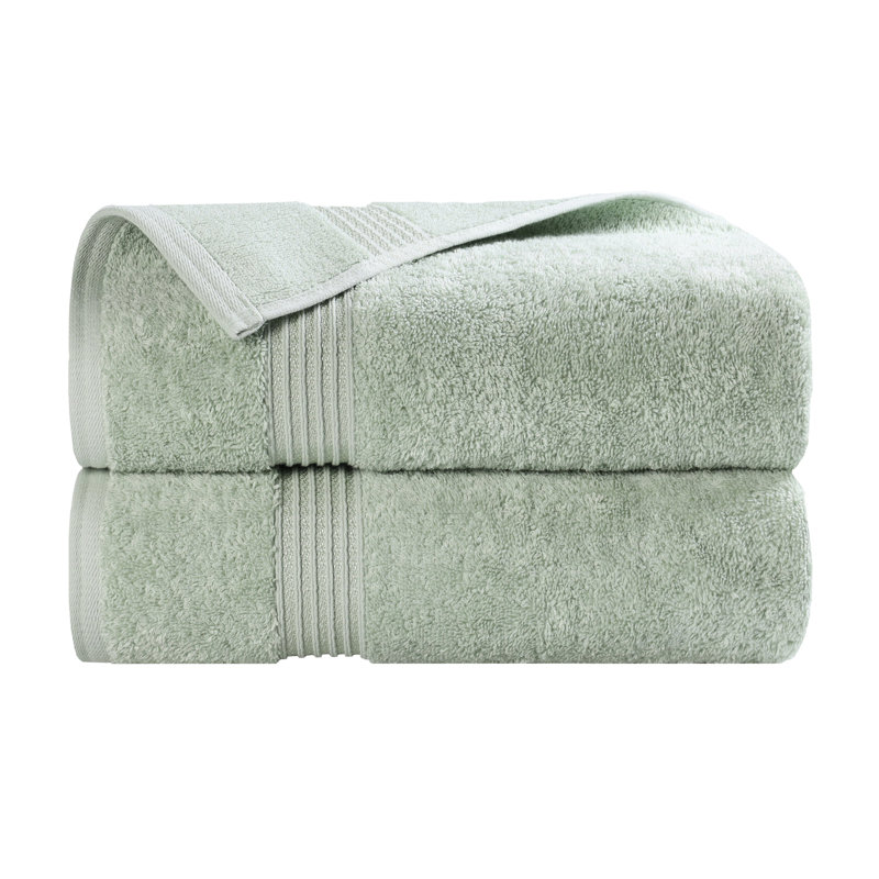 Oleg Heritage Egyptian Cotton Soft Absorbent Luxury Bath Towel Set, Sage, Bath Towels - 2 Pack