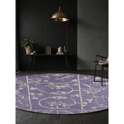 Tapis mauve soyeux et moelleux